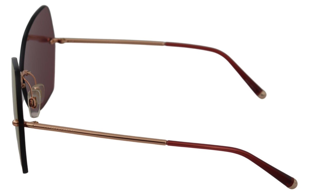 Dolce & Gabbana Red Gold Made In Italy Women Butterfly Oversized Dg6104 … Dolce & Gabbana DG 4499 Sunglasses 335884 Red Havana - eye  main image 4